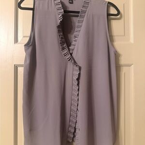 Ann Taylor Lavender Ruffled Sleeveless Top